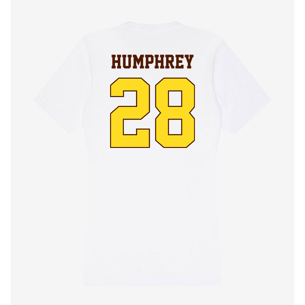 Western Michigan - NCAA Men's Ice Hockey : Ryan Humphrey - Women's V-Neck T-Shirt-1