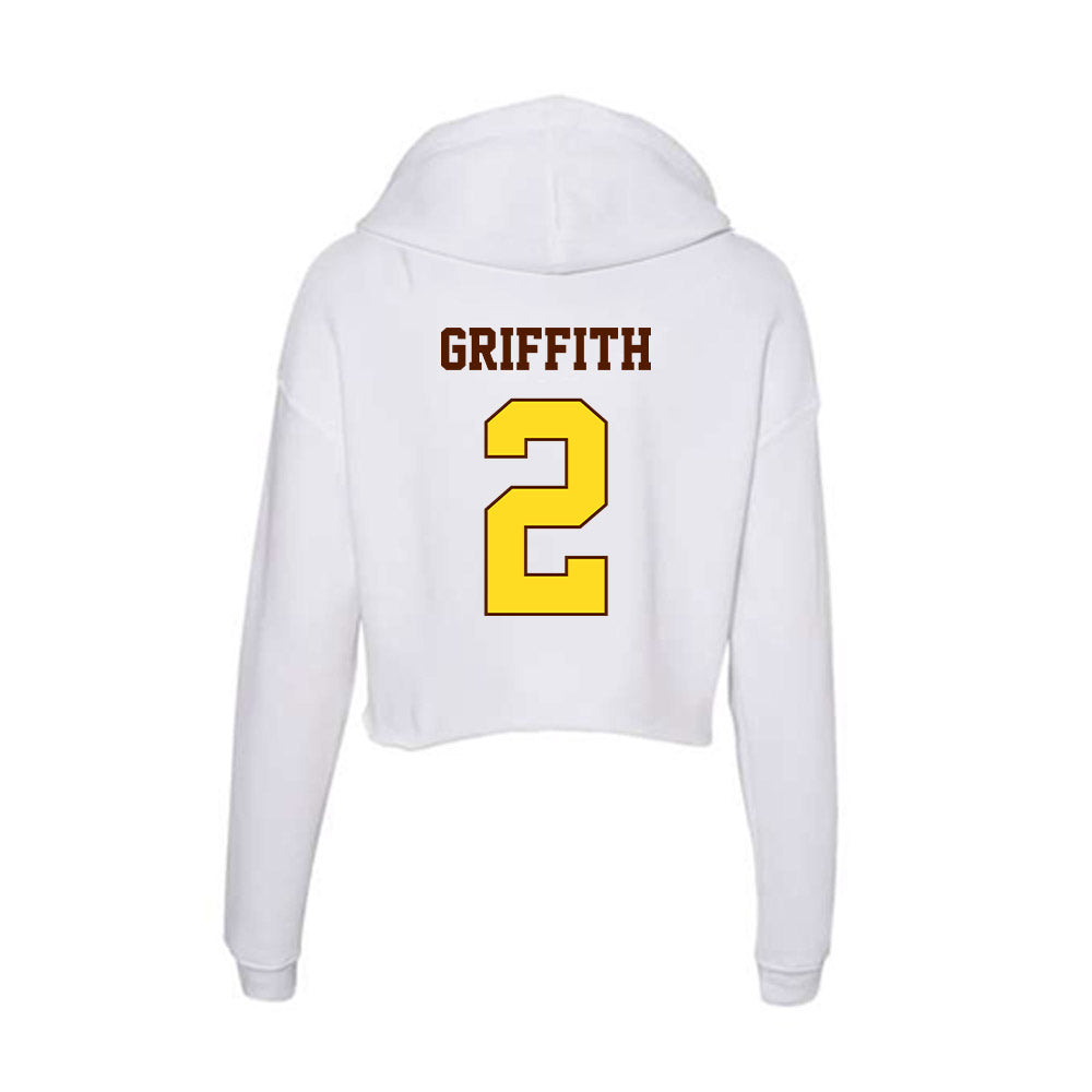 Western Michigan - NCAA Men's Basketball : Jalen Griffith - Women's Crop Fleece Hoodie-1