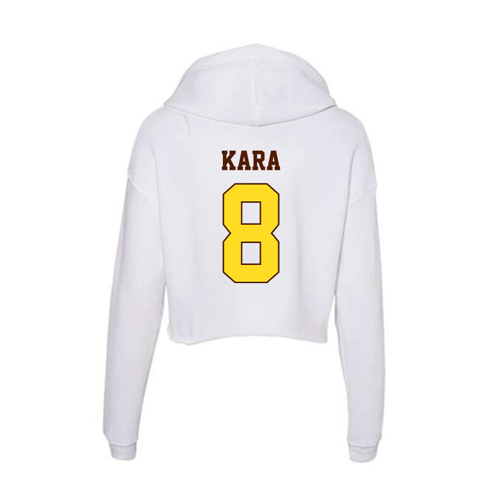 Western Michigan - NCAA Softball : Hailee Kara - Women's Crop Fleece Hoodie-1