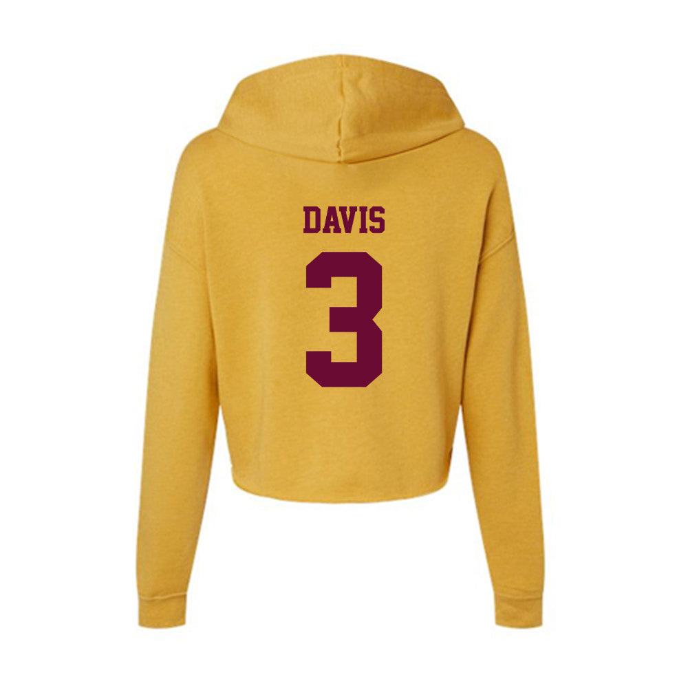 Central Michigan - NCAA Football : Tyson Davis - Women's Crop Fleece Hoodie-1