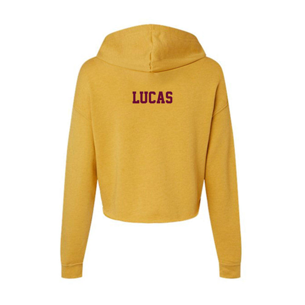Central Michigan - NCAA Men's Cross Country : Mason Lucas - Women's Crop Fleece Hoodie-1