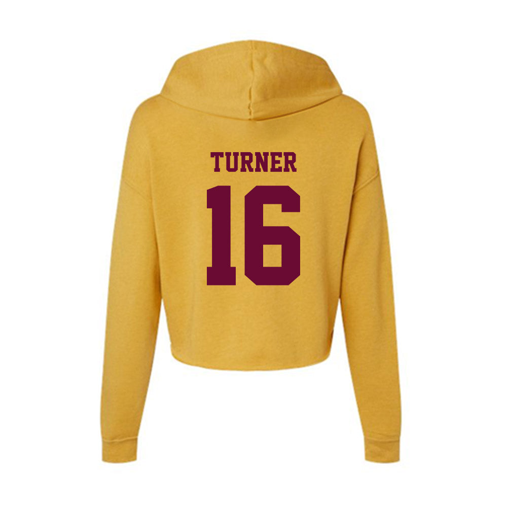 Central Michigan - NCAA Football : Jaree turner - Women's Crop Fleece Hoodie-1