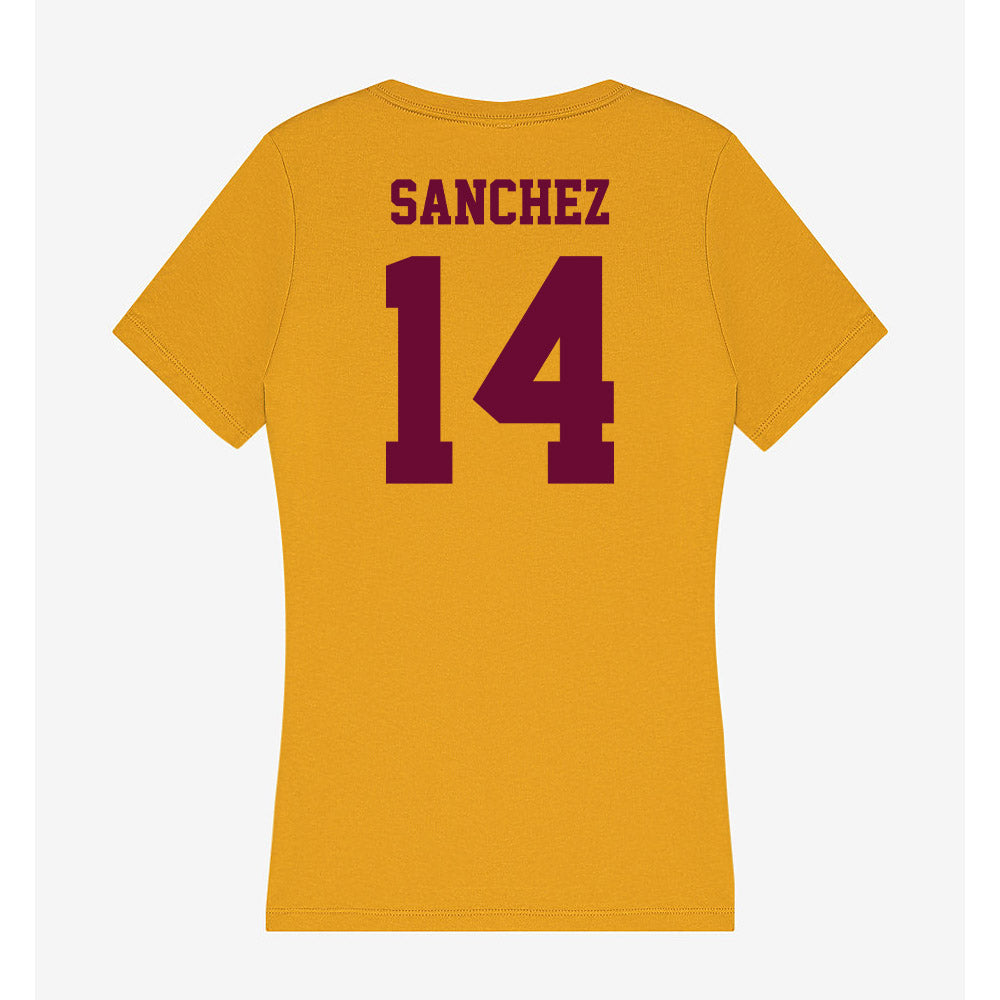Central Michigan - NCAA Football : Fernando Sanchez - Women's V-Neck T-Shirt-1