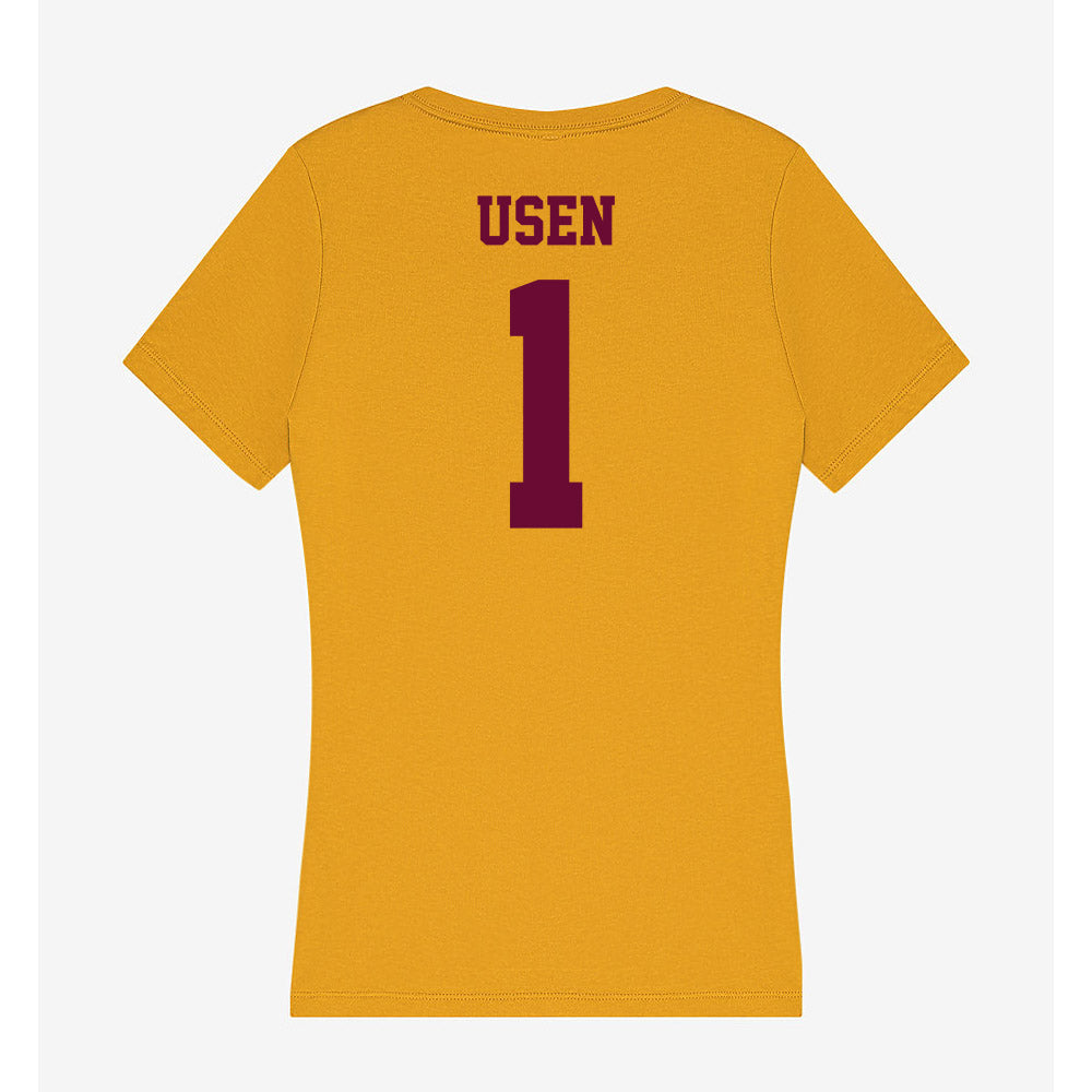 Central Michigan - NCAA Men's Basketball : Nsikan Usen - Women's V-Neck T-Shirt-1