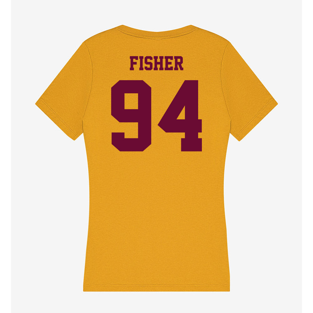 Central Michigan - NCAA Football : Dylan Fisher - Women's V-Neck T-Shirt-1