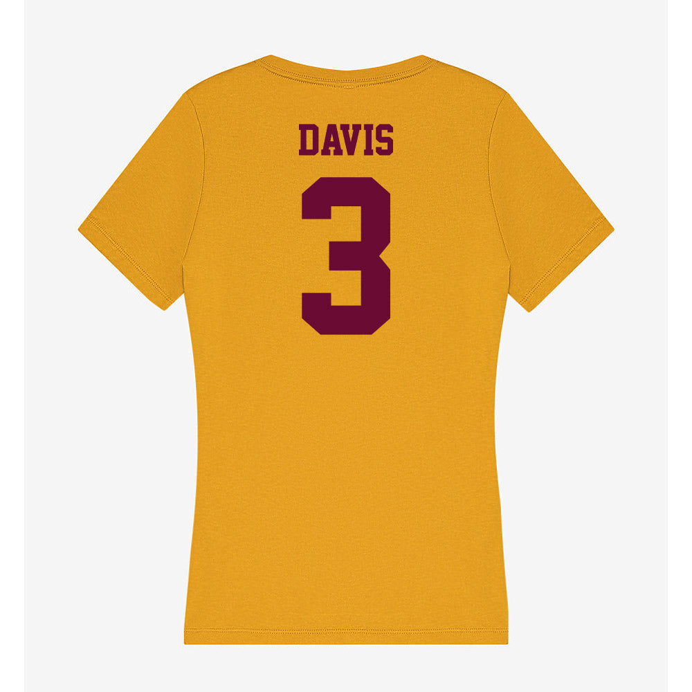 Central Michigan - NCAA Football : Tyson Davis - Women's V-Neck T-Shirt-1