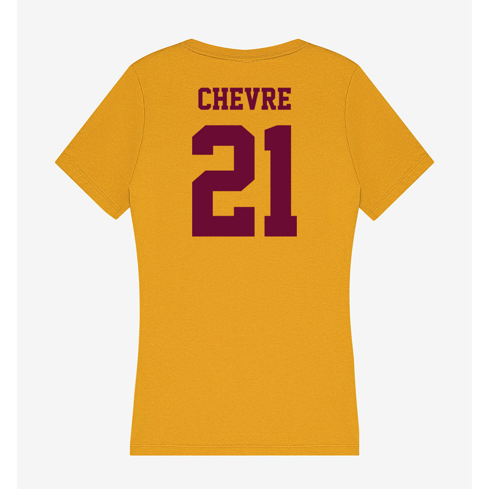 Central Michigan - NCAA Women's Basketball : Zareia Chevre - Women's V-Neck T-Shirt-1