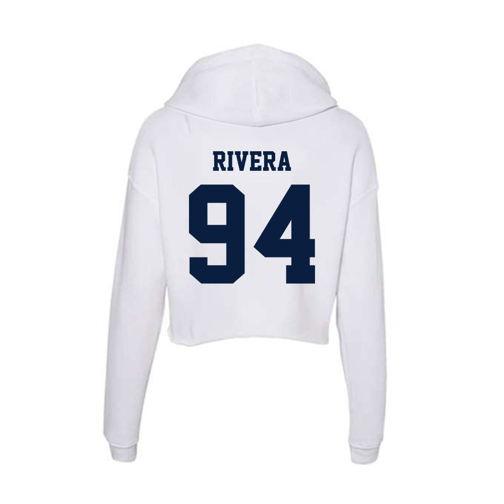 Northern Arizona - NCAA Football : Carlos Rivera - Women's Crop Fleece Hoodie-1