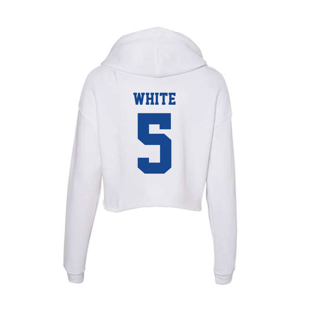 CNU - NCAA Football : Gunner White - Women's Crop Fleece Hoodie-1