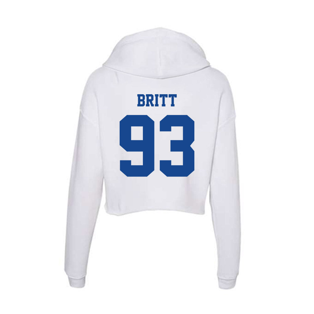 CNU - NCAA Football : Jaylen Britt - Women's Crop Fleece Hoodie-1