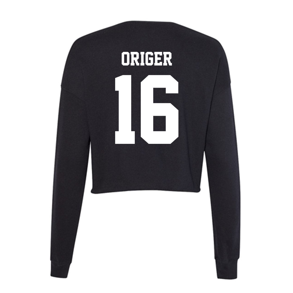 New Mexico - NCAA Baseball : Grant Origer - Women's Cropped Crew Fleece-1
