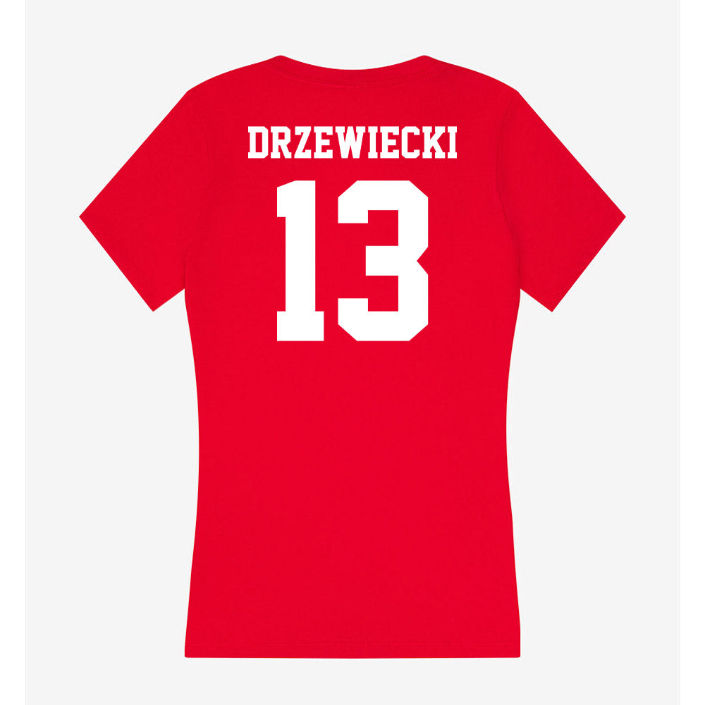 New Mexico - NCAA Football : Luke Drzewiecki - Women's V-Neck T-Shirt-1