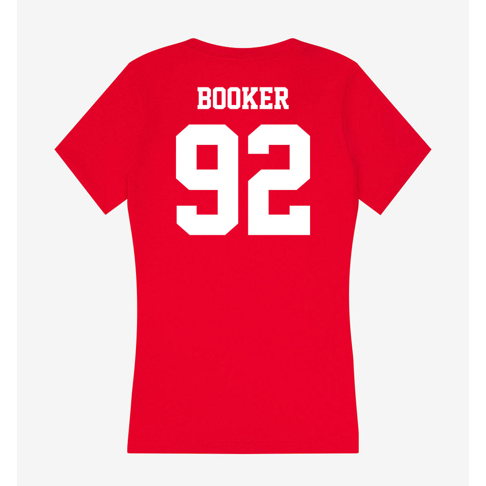 New Mexico - NCAA Football : Brian Booker - Women's V-Neck T-Shirt-1