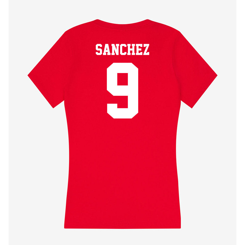 New Mexico - NCAA Women's Soccer : Savanah Sanchez - Women's V-Neck T-Shirt-1