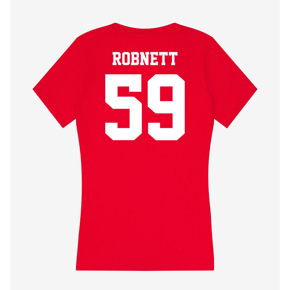 New Mexico - NCAA Football : Kaden Robnett - Women's V-Neck T-Shirt-1