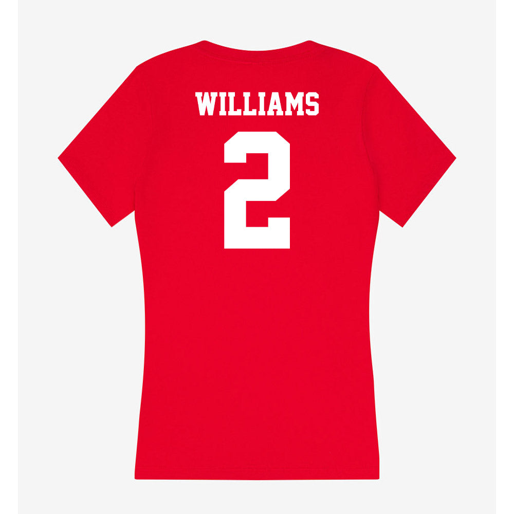 New Mexico - NCAA Football : Abraham Williams - Women's V-Neck T-Shirt-1
