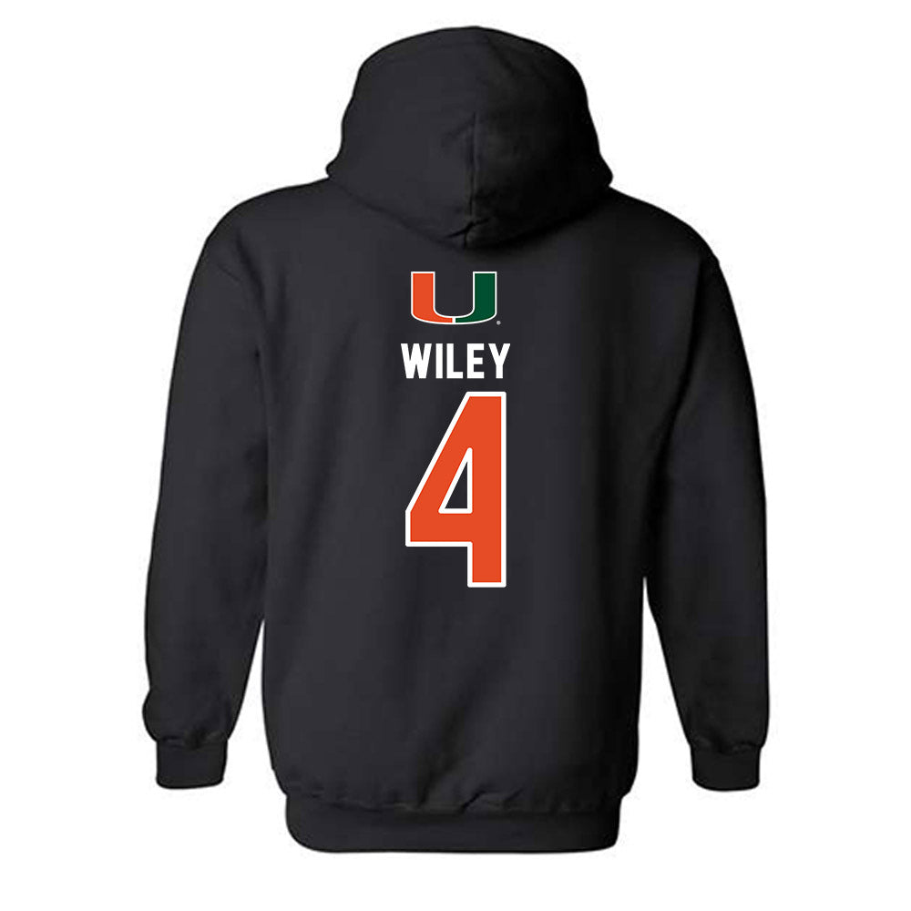 Miami - NCAA Women's Volleyball : Logan Wiley - Hooded Sweatshirt-1