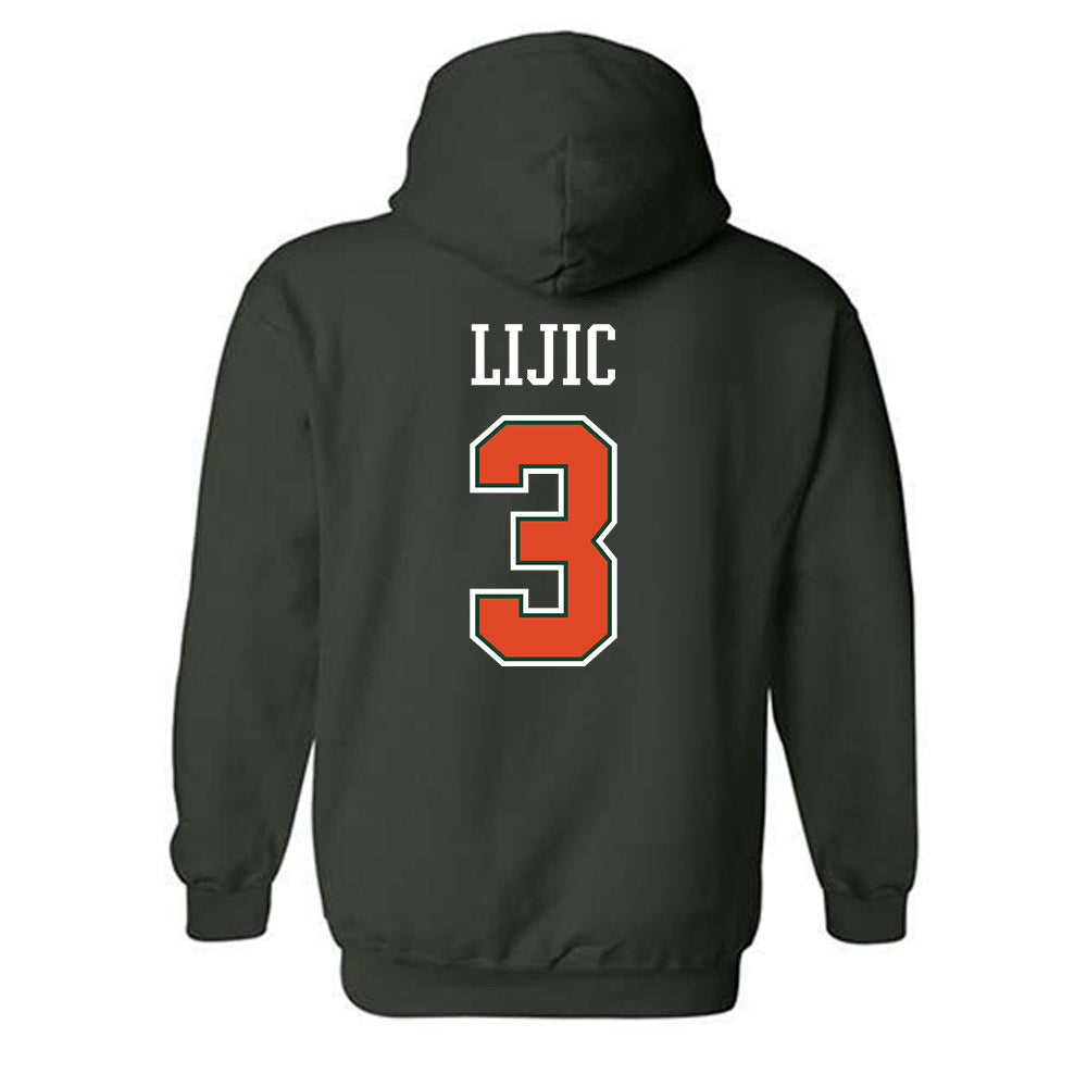 Miami - NCAA Women's Volleyball : Kate Lijic - Graphic Hooded Sweatshirt-1