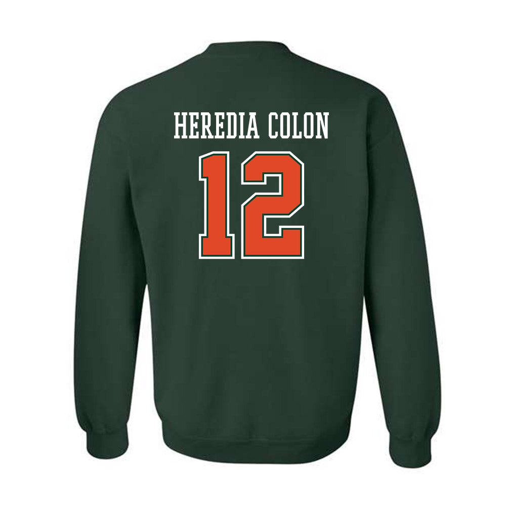 Miami - NCAA Women's Volleyball : Flormarie Heredia Colon - Graphic Crewneck Sweatshirt-1