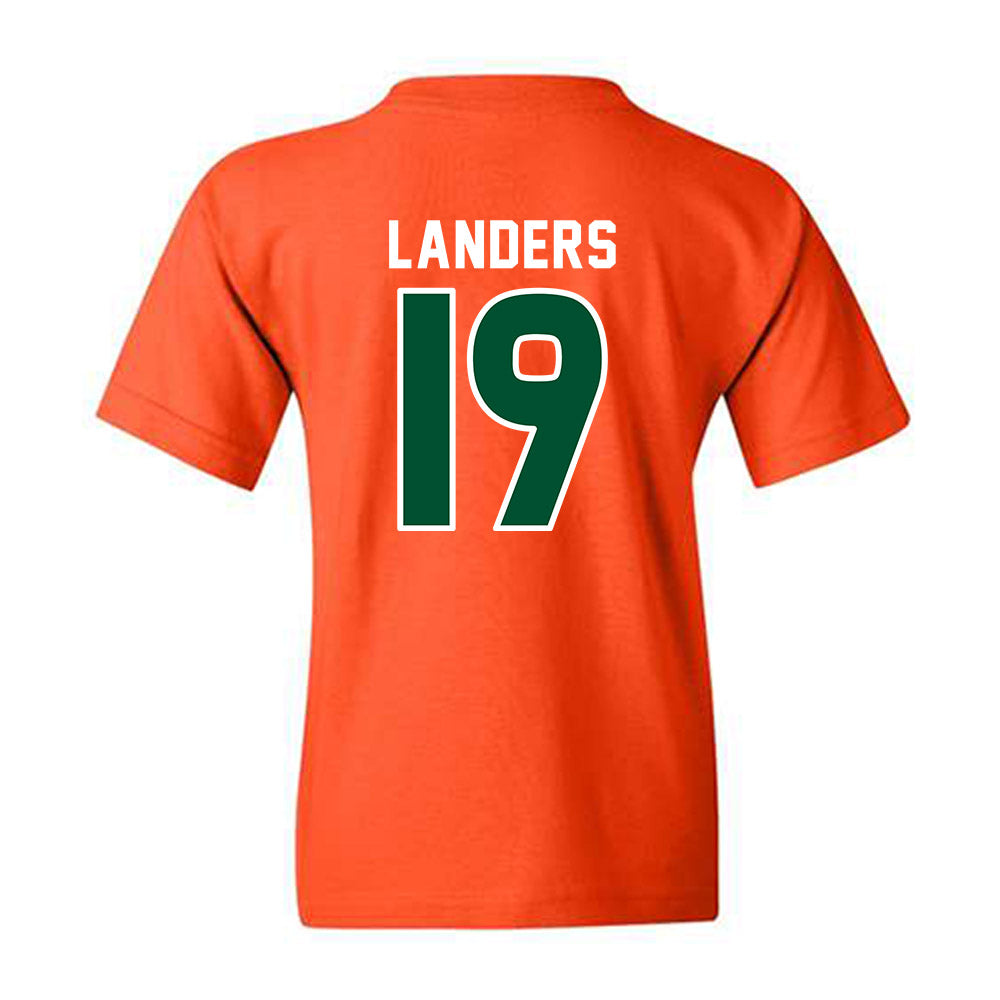 Miami - NCAA Women's Soccer : Maddie Landers - Replica Shersey Youth T-Shirt-1