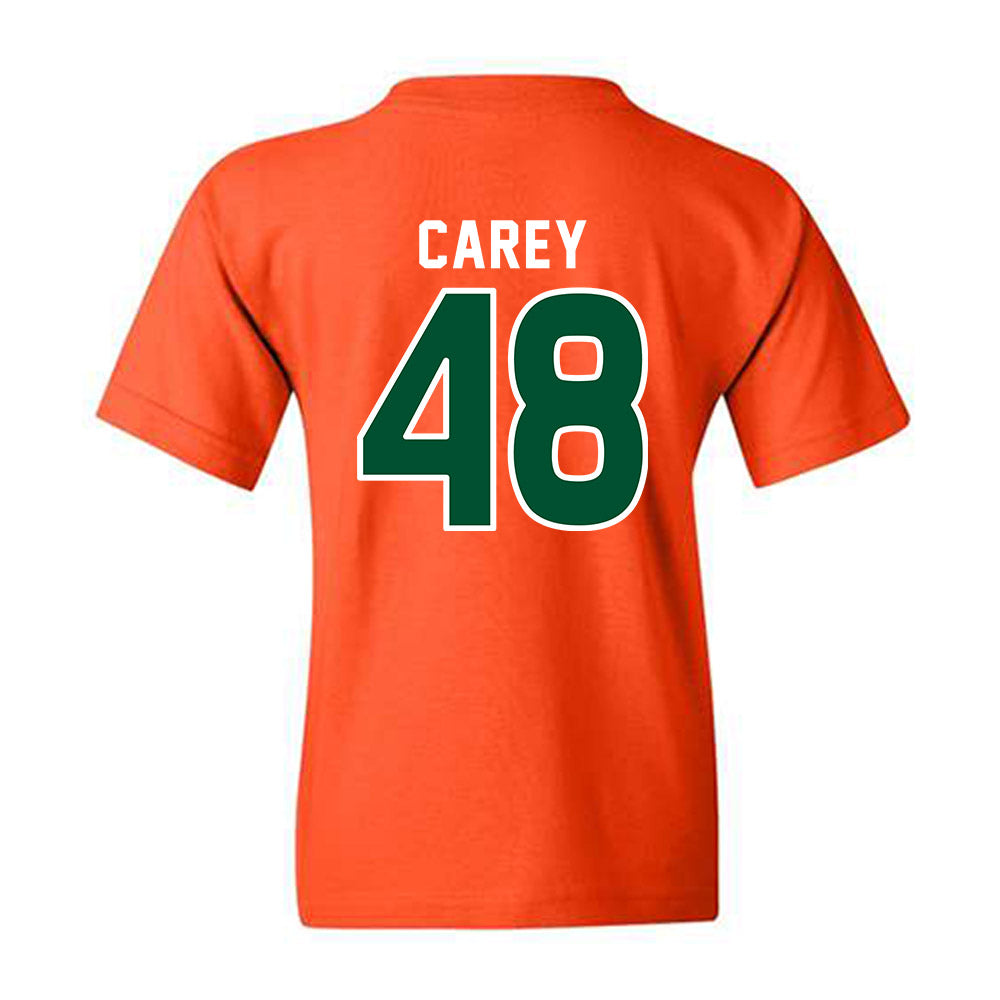 Miami - NCAA Women's Soccer : sage carey - Replica Shersey Youth T-Shirt-1