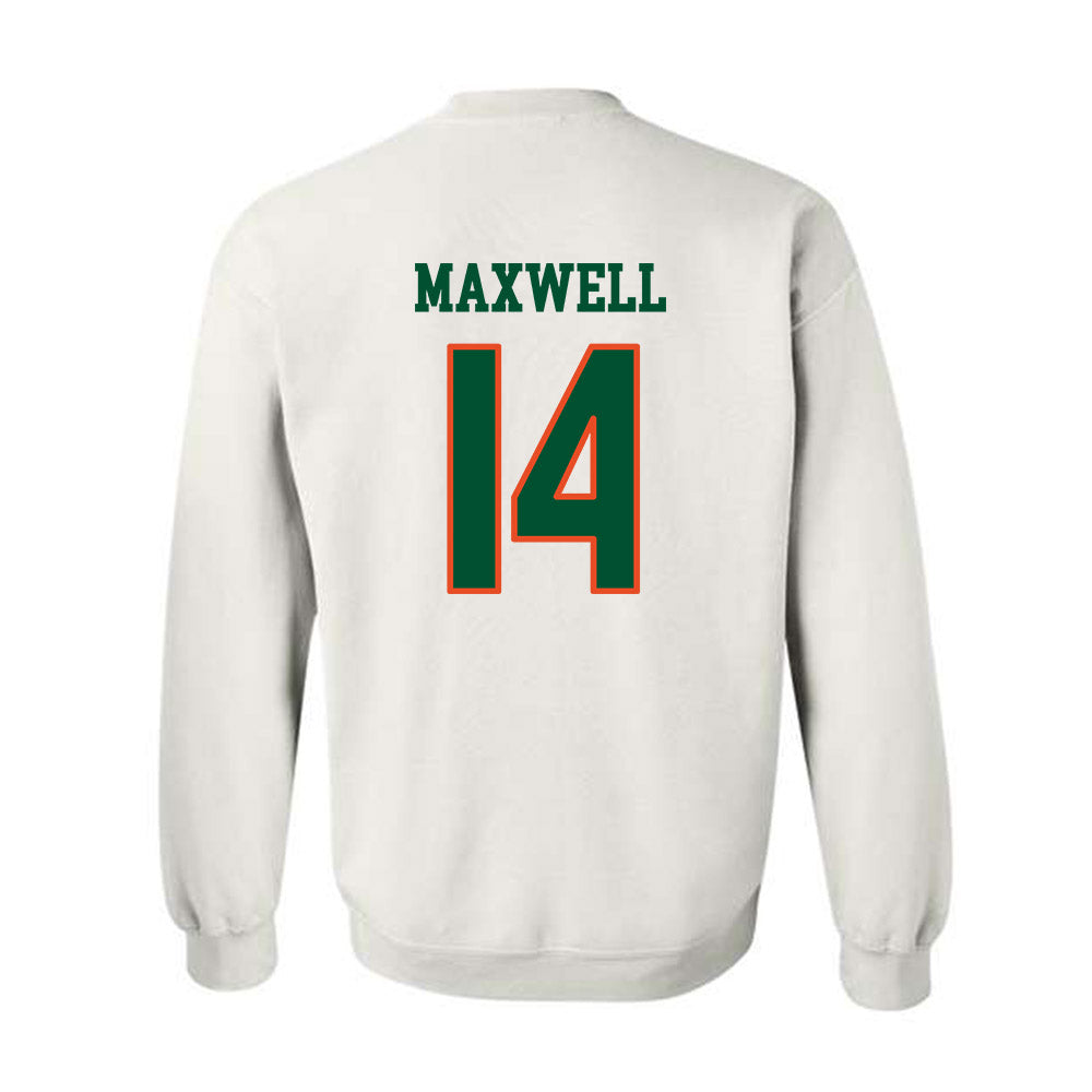 Miami - NCAA Women's Soccer : Taylor Maxwell - Replica Shersey Crewneck Sweatshirt-1