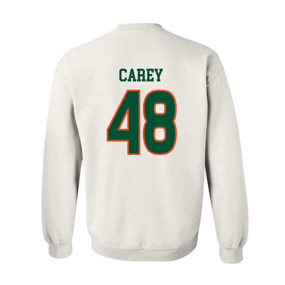 Miami - NCAA Women's Soccer : sage carey - Replica Shersey Crewneck Sweatshirt-1