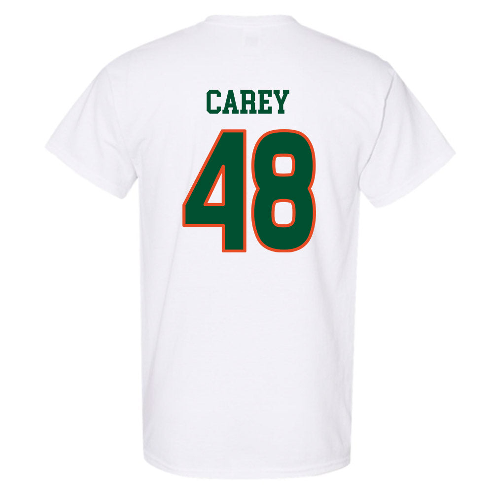 Miami - NCAA Women's Soccer : sage carey - Replica Shersey T-Shirt-1