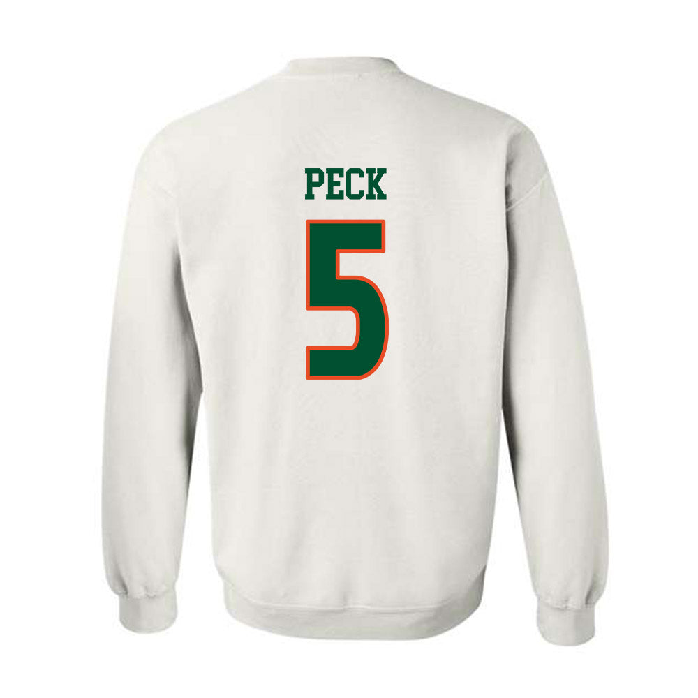 Miami - NCAA Women's Soccer : Amanda Peck - Replica Shersey Crewneck Sweatshirt-1