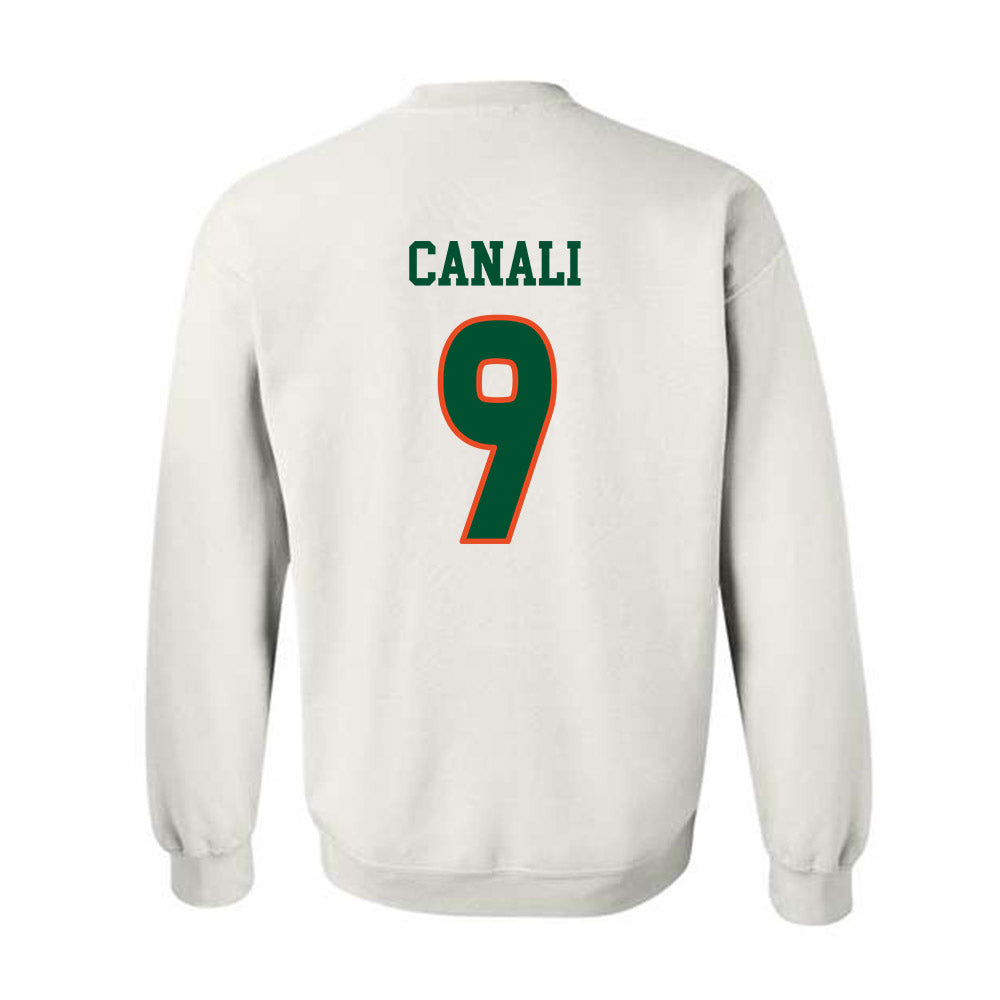 Miami - NCAA Women's Soccer : Giovana Canali - Replica Shersey Crewneck Sweatshirt-1