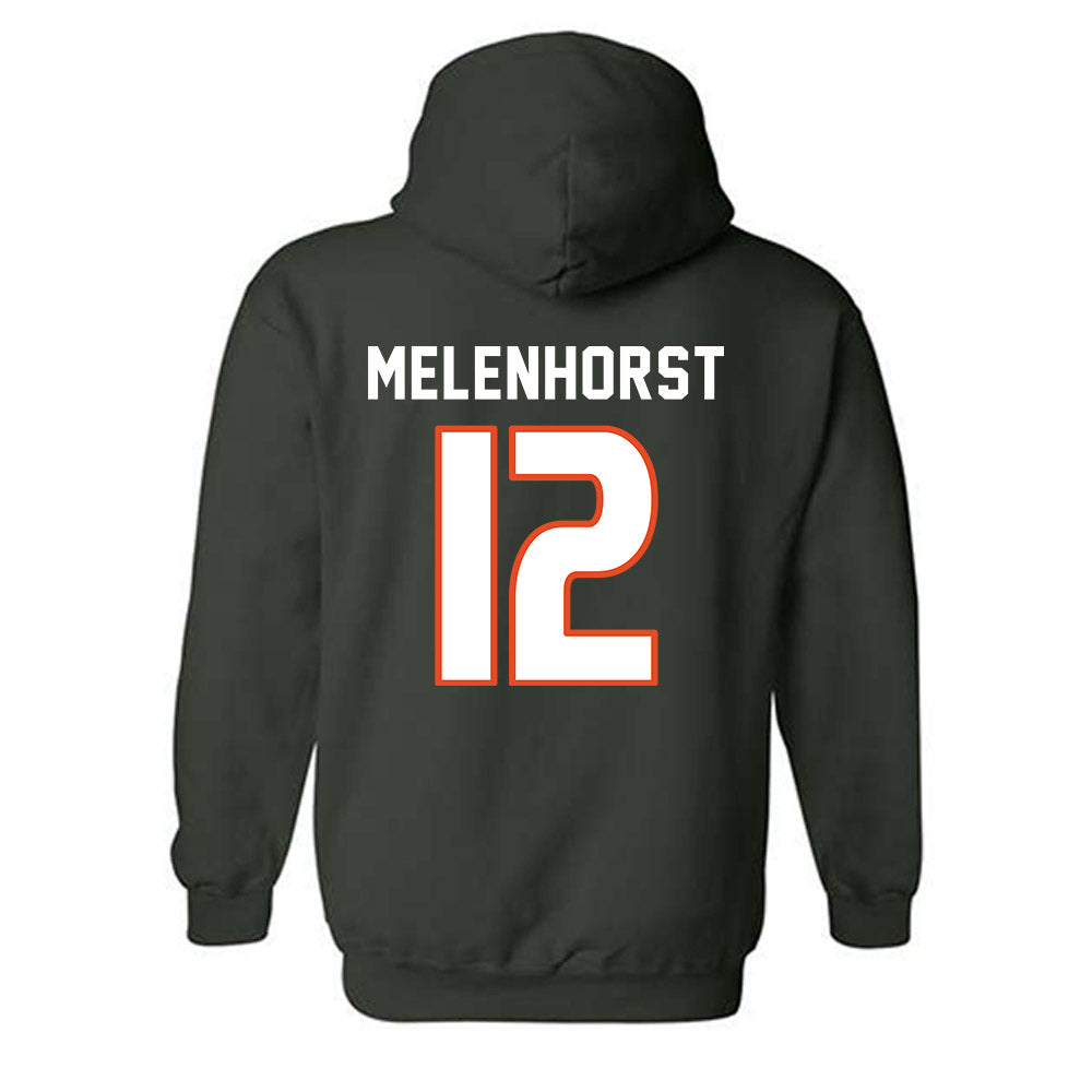 Miami - NCAA Women's Soccer : Teegan Melenhorst - Replica Shersey Hooded Sweatshirt-1