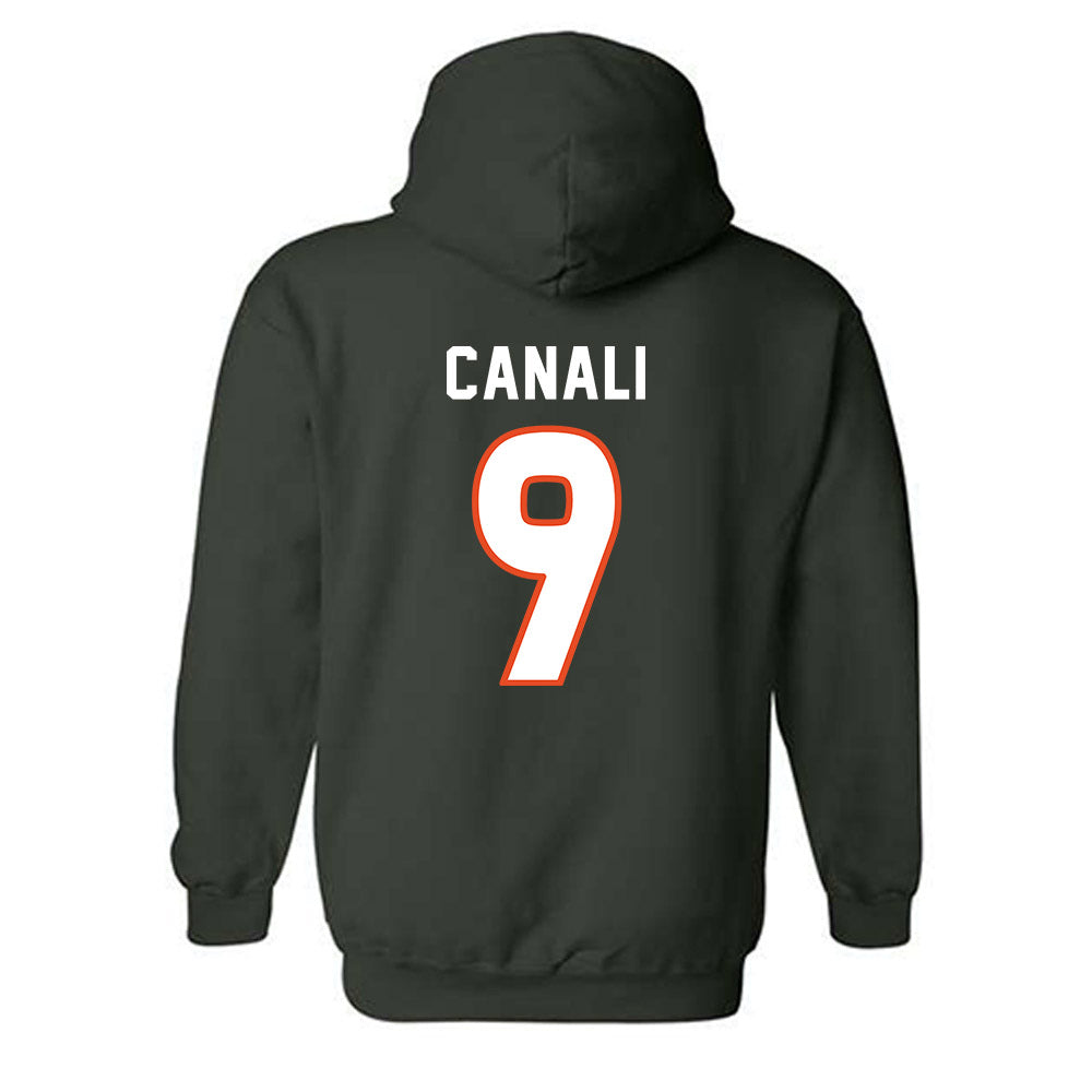 Miami - NCAA Women's Soccer : Giovana Canali - Replica Shersey Hooded Sweatshirt-1