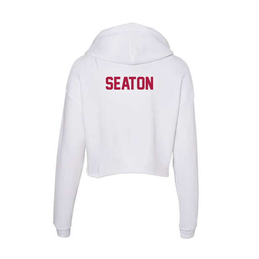 Detroit Mercy - NCAA Women's Track & Field : Mia Seaton - Women's Crop Fleece Hoodie-1