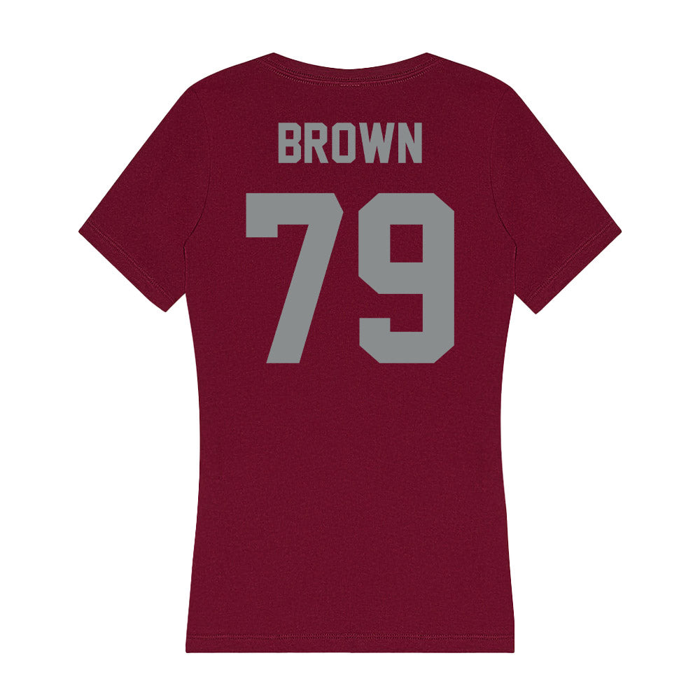 Montana - NCAA Football : Liam Brown - Women's V-Neck T-Shirt-1