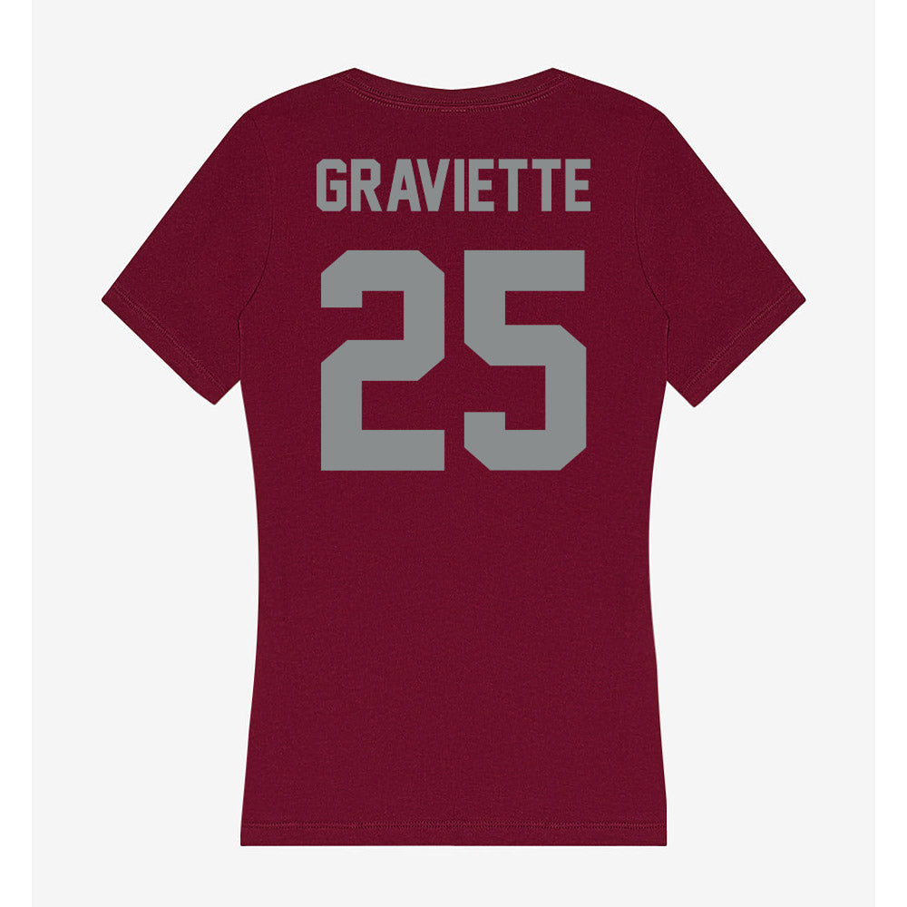 Montana - NCAA Softball : Gracyn Graviette - Women's V-Neck T-Shirt-1