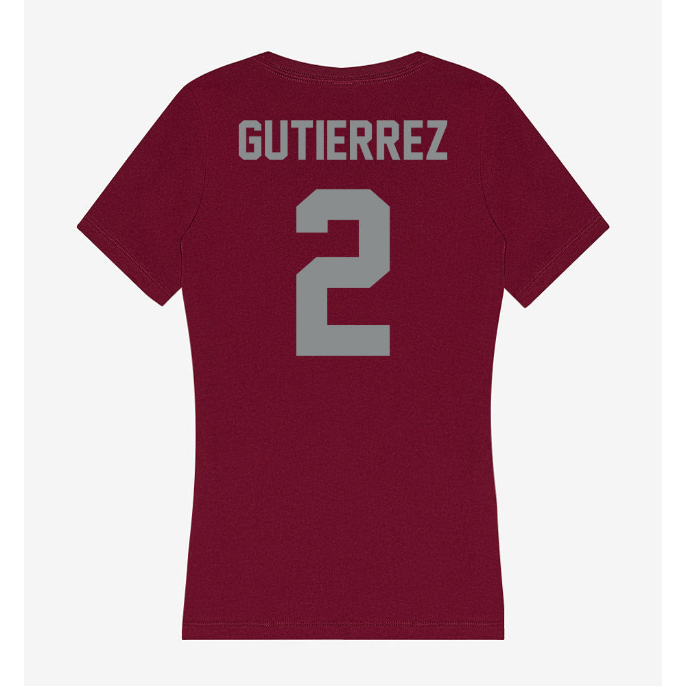 Montana - NCAA Softball : Brianna Gutierrez - Women's V-Neck T-Shirt-1