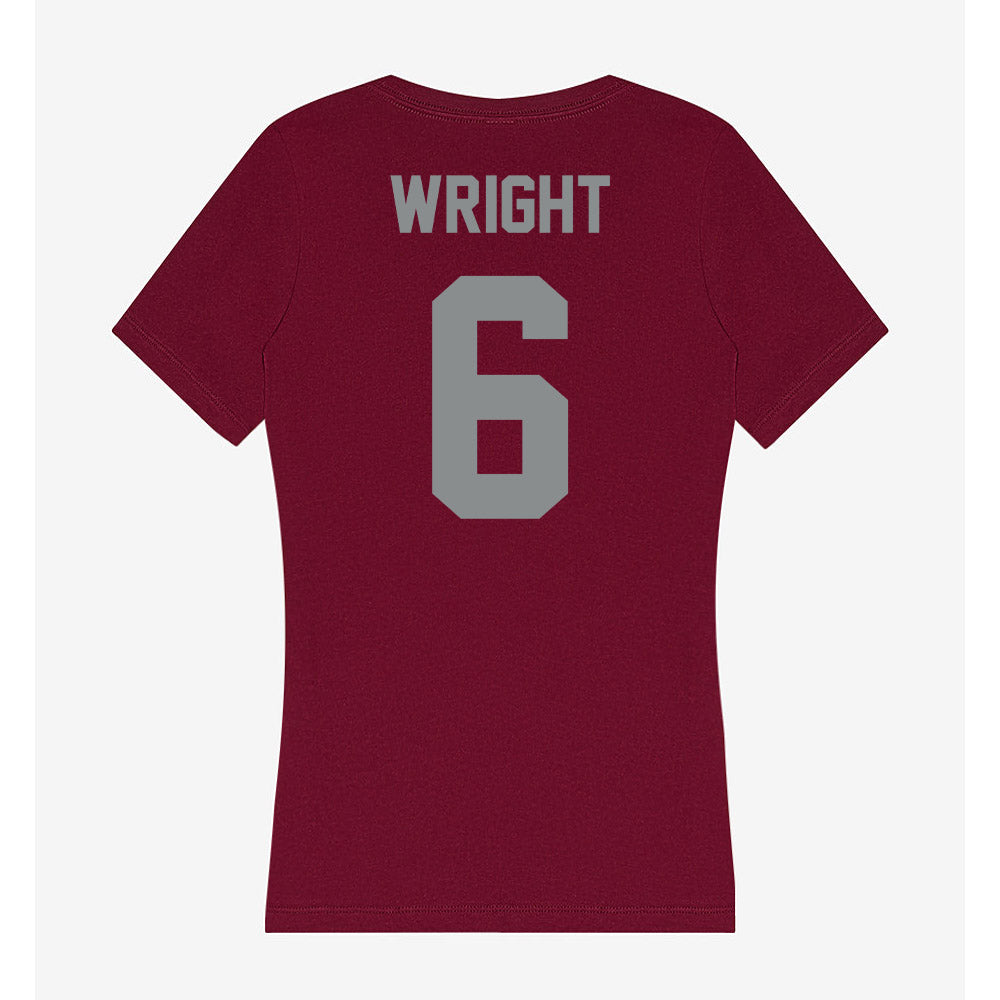 Montana - NCAA Women's Volleyball : Annika Wright - Women's V-Neck T-Shirt-1