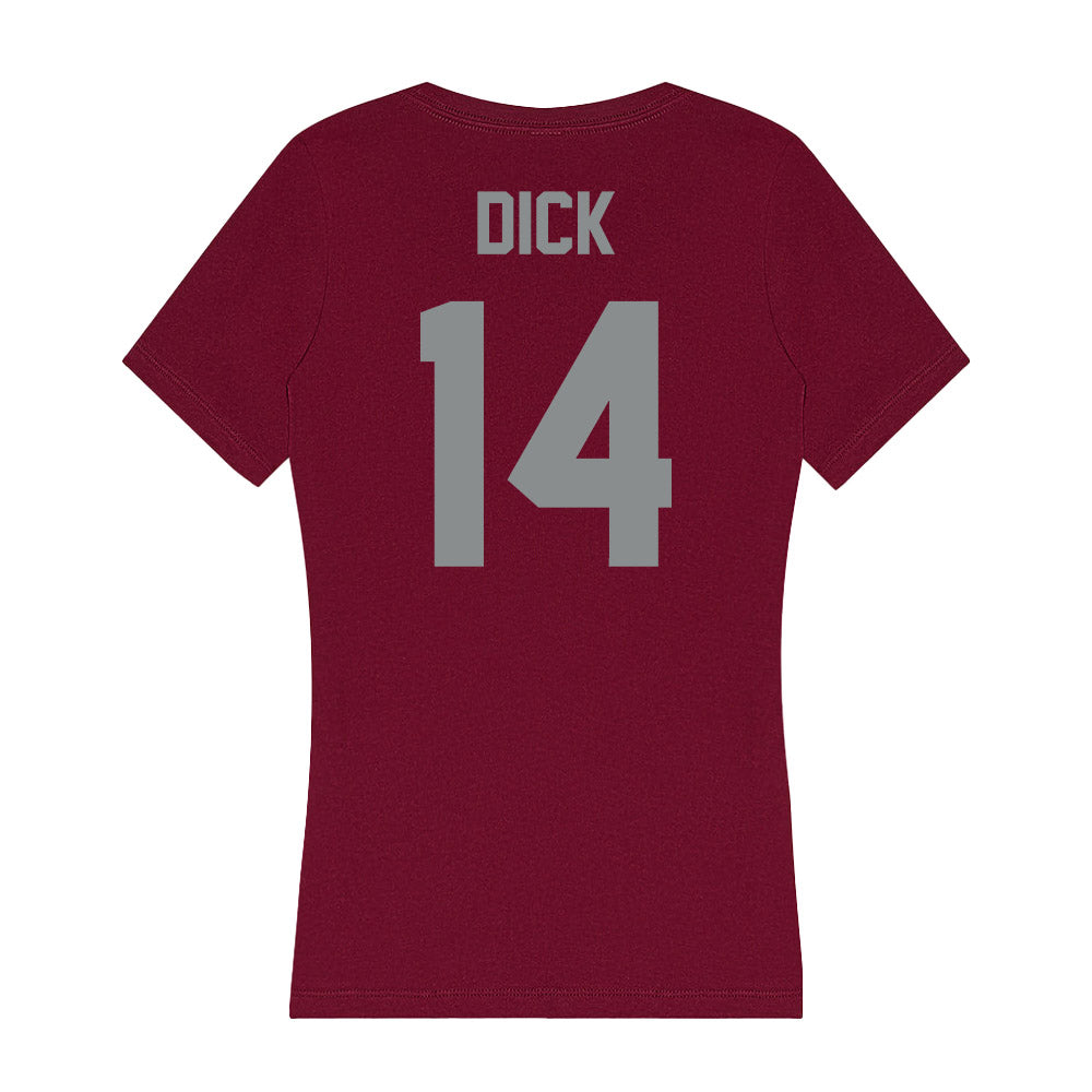 Montana - NCAA Women's Basketball : Lauren Dick - Women's V-Neck T-Shirt-1