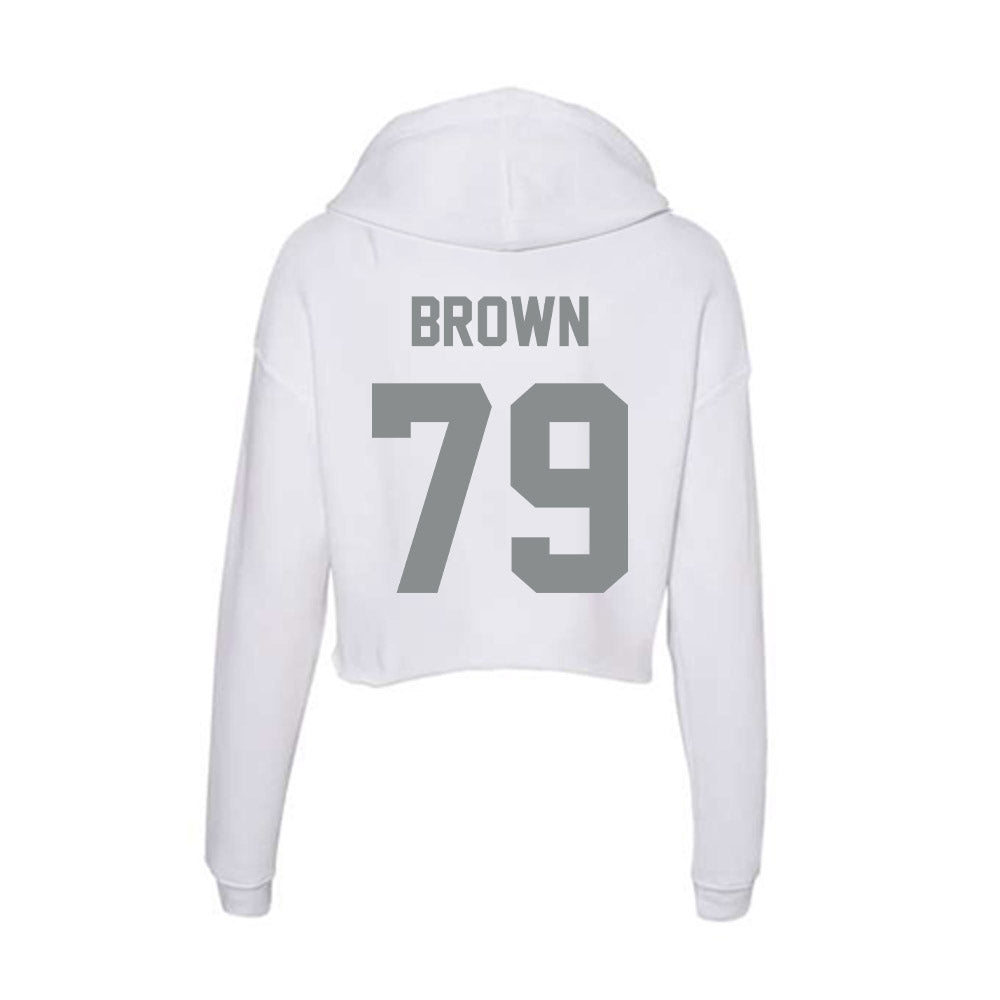 Montana - NCAA Football : Liam Brown - Women's Crop Fleece Hoodie-1