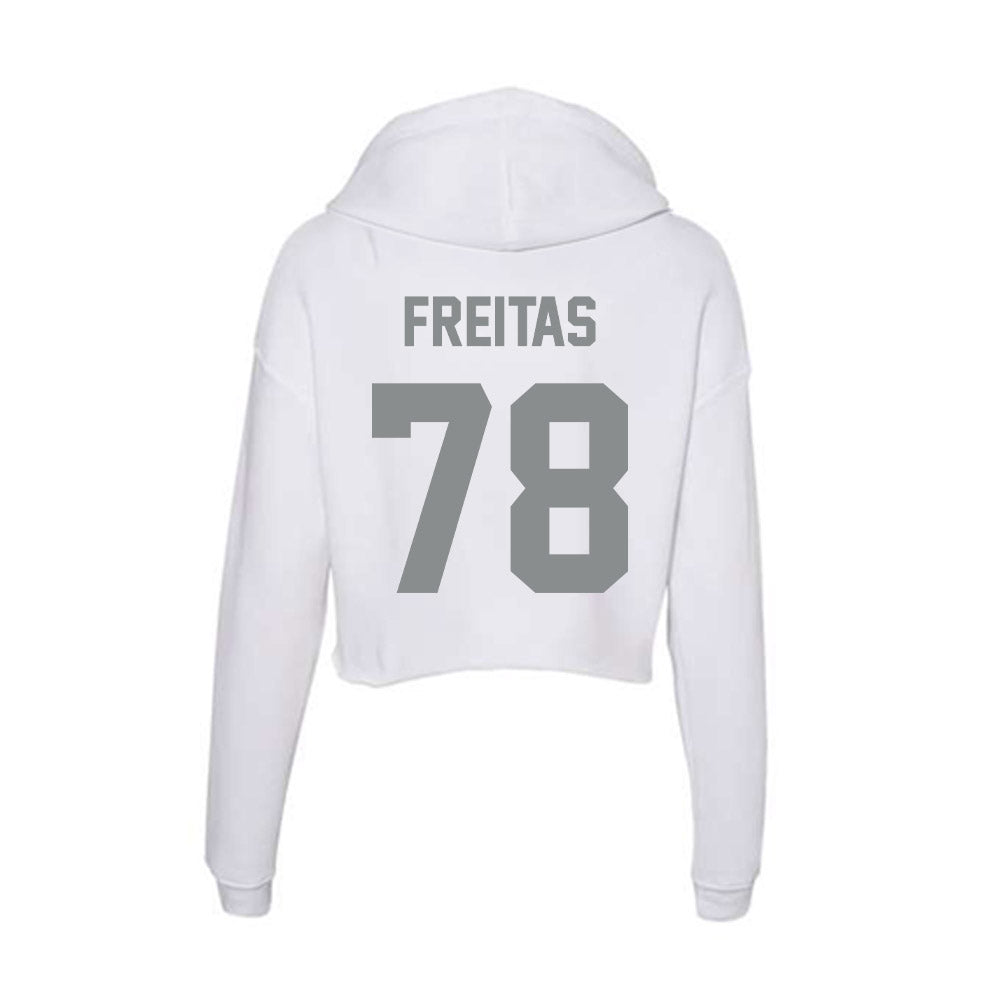 Montana - NCAA Football : Lucas Freitas - Women's Crop Fleece Hoodie-1