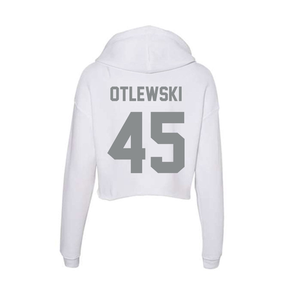 Montana - NCAA Football : Caleb Otlewski - Women's Crop Fleece Hoodie-1