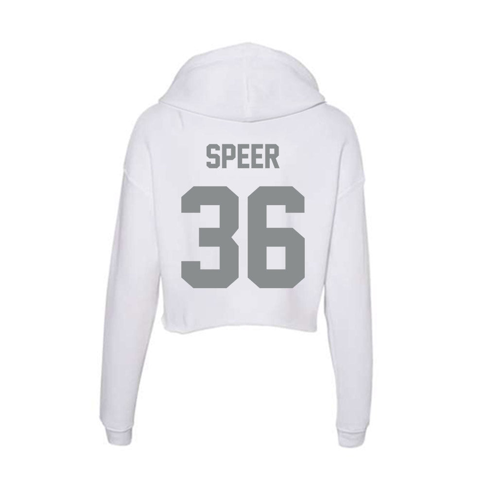 Montana - NCAA Football : Garrett Speer - Women's Crop Fleece Hoodie-1