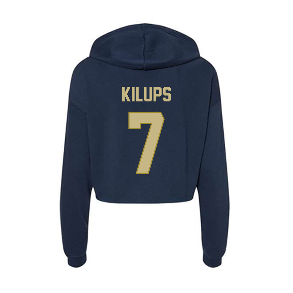 Oral Roberts - NCAA Men's Basketball : Martins Kilups - Women's Crop Fleece Hoodie-1