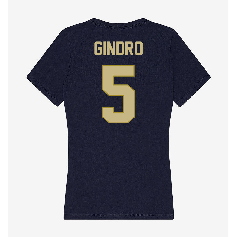 Oral Roberts - NCAA Men's Soccer : Enzo Gindro - Women's V-Neck T-Shirt-1