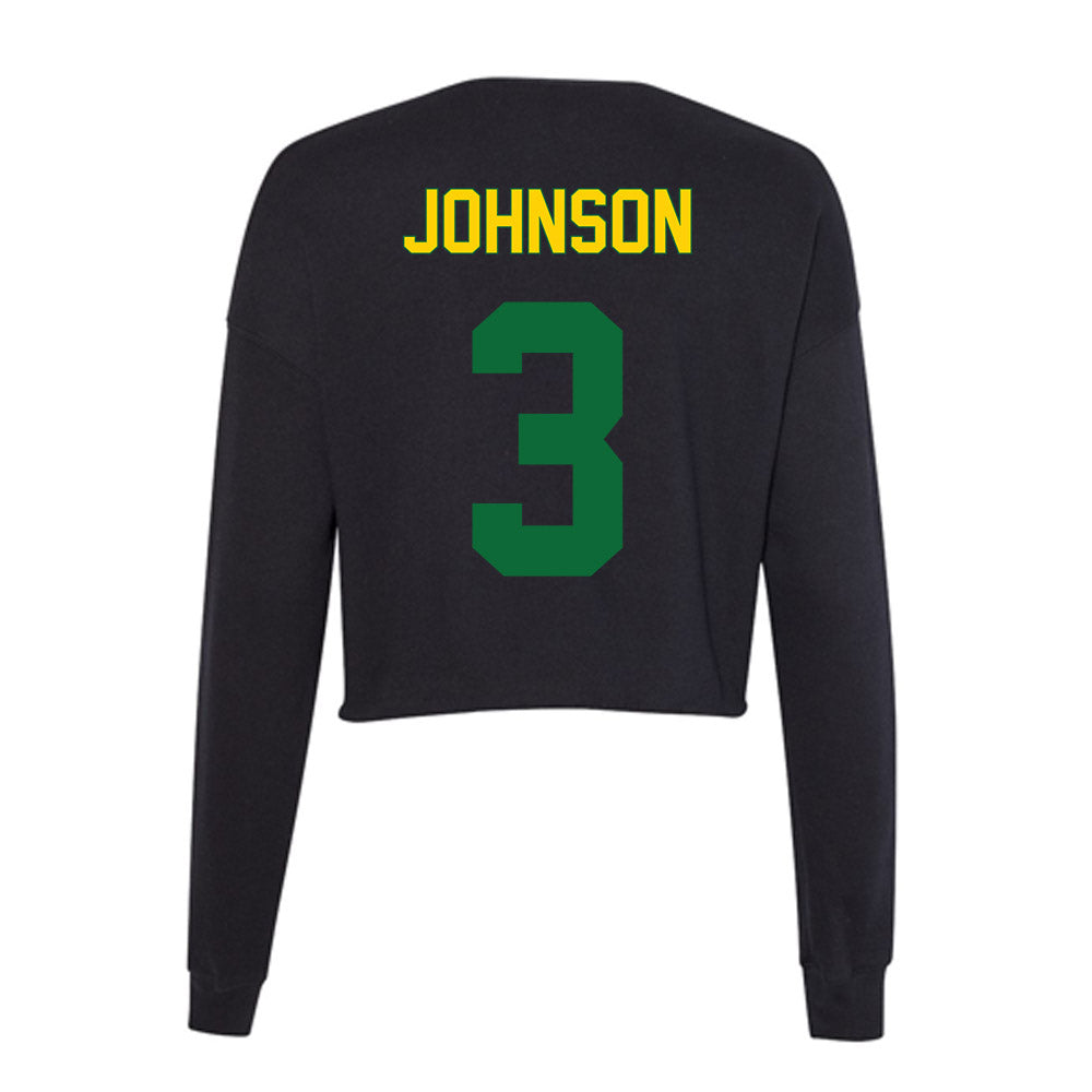 - NCAA Football : Denim Johnson - Classic Shersey Women's Cropped Crew Fleece-1
