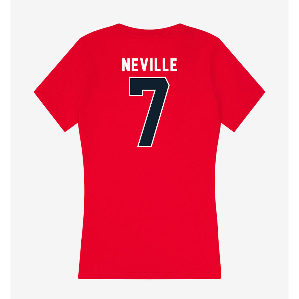 Dallas Baptist - NCAA Baseball : Cooper Neville - Women's V-Neck T-Shirt-1