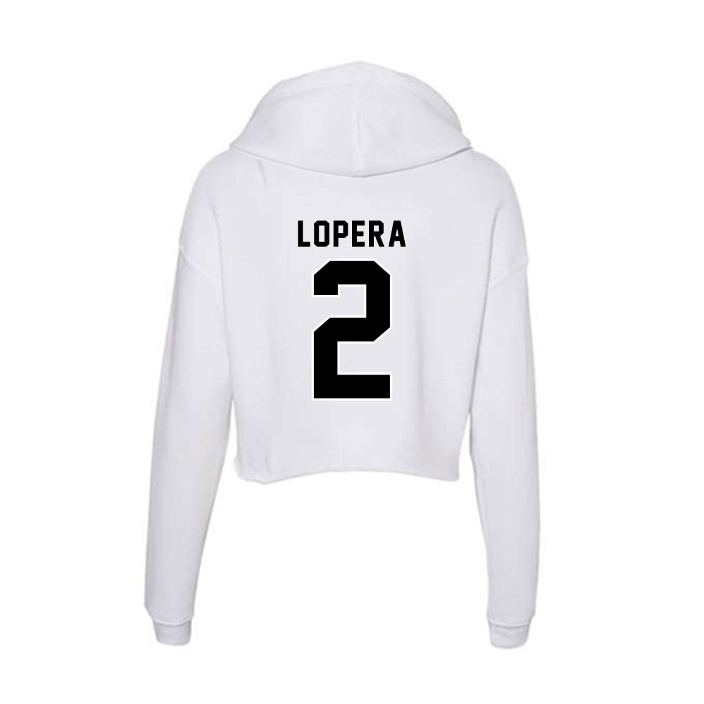 Providence - NCAA Men's Soccer : Steban Lopera - Women's Crop Fleece Hoodie-1