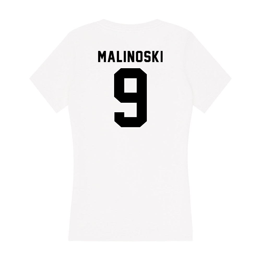Providence - NCAA Men's Ice Hockey : Hudson Malinoski - Women's V-Neck T-Shirt-1
