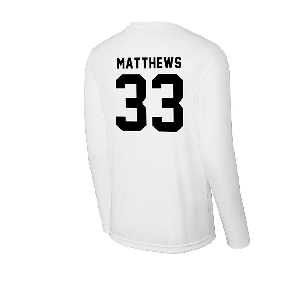 Providence - NCAA Men's Ice Hockey : Aaron Matthews - Activewear Long Sleeve T-Shirt-1