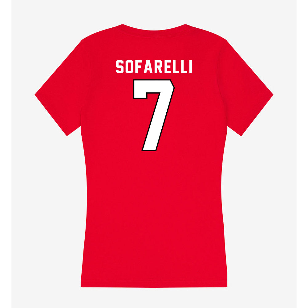 Tampa - NCAA Women's Volleyball : Madison Sofarelli - Women's V-Neck T-Shirt-1